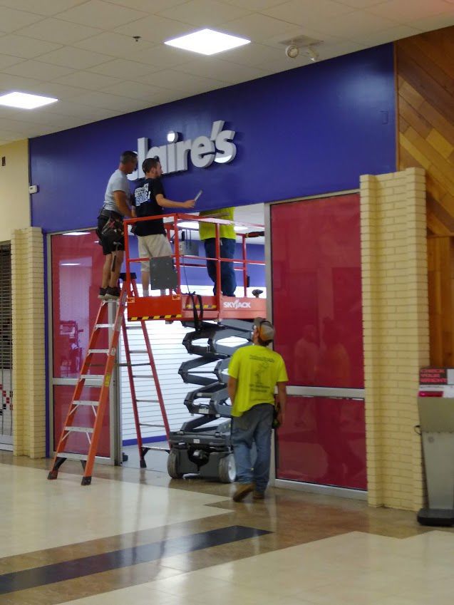 Claire's moving within mall